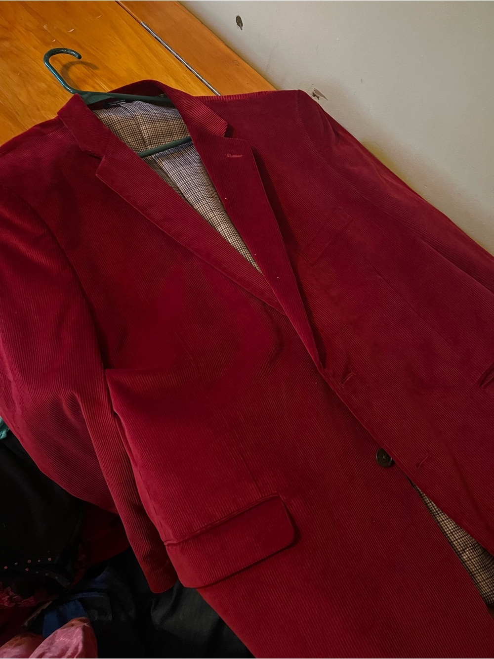 Saddlebred Men's dark red Corduroy Blazer